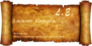 Lackner Eudoxia névjegykártya